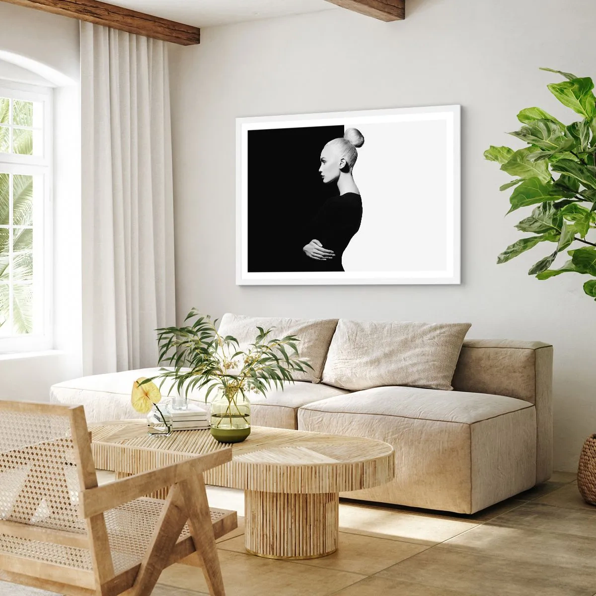 Affisch i vit ram - Helt enkelt en kvinna - 91x61 cm