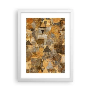 Affisch i vit ram - Värld infattad i form - 30x40 cm