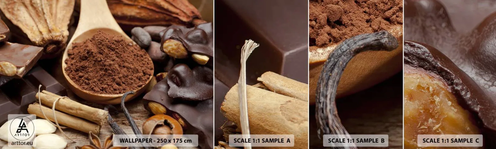 Fototapet Prov Standard Eco - Bäst för sorgen - Gastronomi, Choklad, Kaffe - 100x30 cm