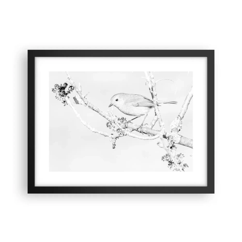 Affisch i svart ram - Vintermorgon - 40x30 cm