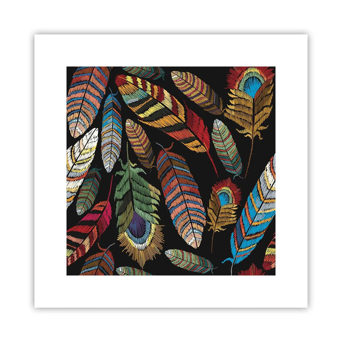 Affisch - Fågelkarneval - 30x30 cm