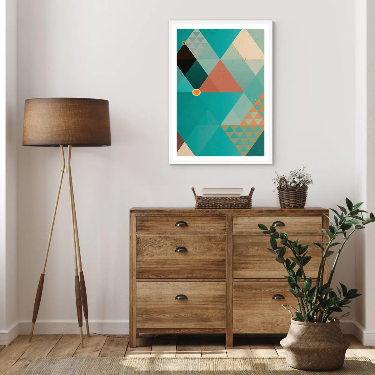 Affisch i vit ram - Mångfaldens enighet, enighetens mångfald - 70x100 cm