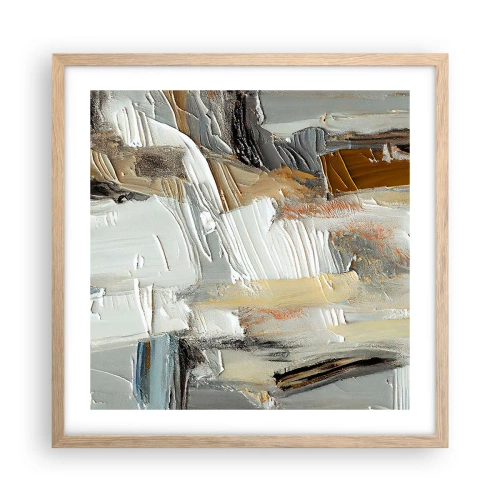 Affisch i ram av ljusek - Färgstarka lager på lager - 50x50 cm