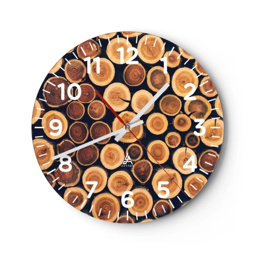 Väggklocka - Klocka på glas - Hur gammal ser jag ut att vara? - 30x30 cm