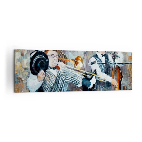Canvastavla - Bild på duk - Hela den jazzmusiken - 160x50 cm