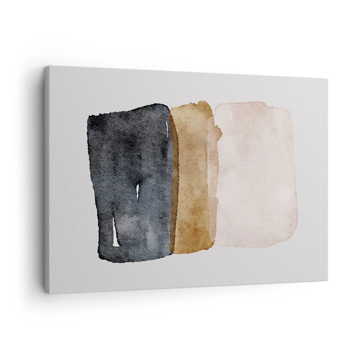 Canvastavla - Bild på duk - En minimalistisk komposition av tre rektanglar i jordnära nyanser. - 70x50cm - Komposition av jordens färger - Modern väggdekoration för vardagsrum och sovrum ARTTOR