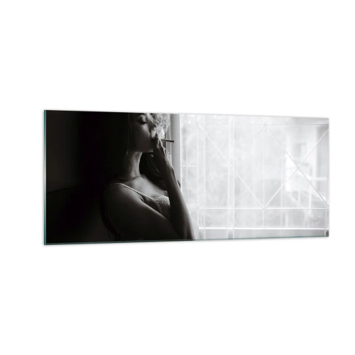 Glastavla - Bild på glas - Ett sensuellt ögonblick - 100x40 cm