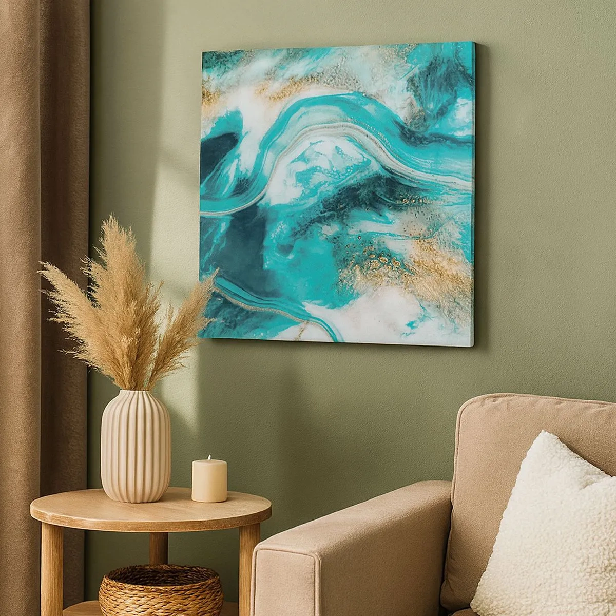 Canvastavla - Bild på duk - Guldflod - 30x30 cm