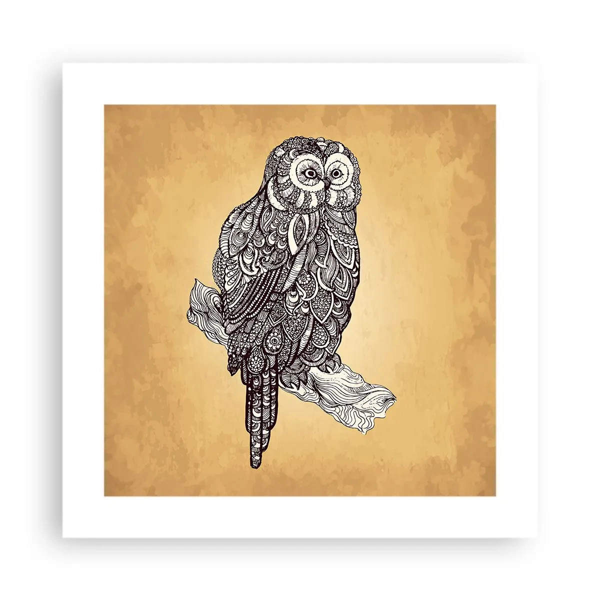 Affisch - Invecklade ornament av visdom - 40x40 cm