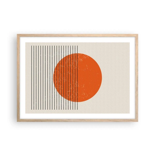 Affisch i ram av ljusek - Alltid solen - 70x50 cm