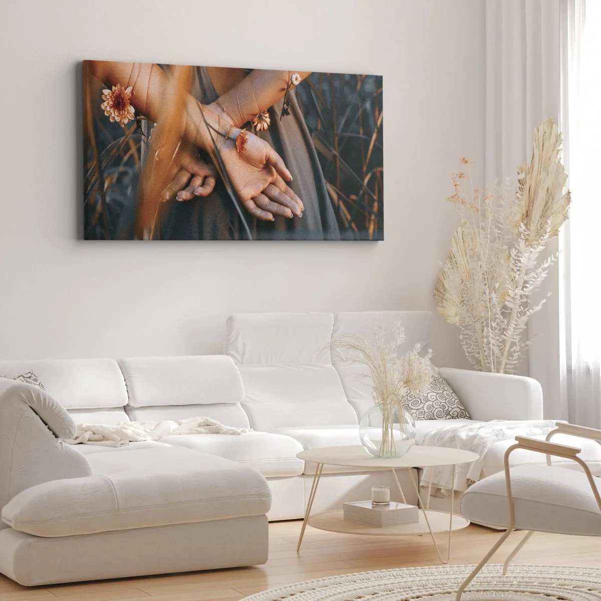 Canvastavla - Bild på duk - Bunden till naturen - 90x30 cm