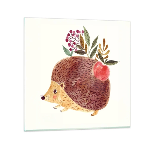 Glastavla - Bild på glas - Och du gillar mig redan - 30x30 cm