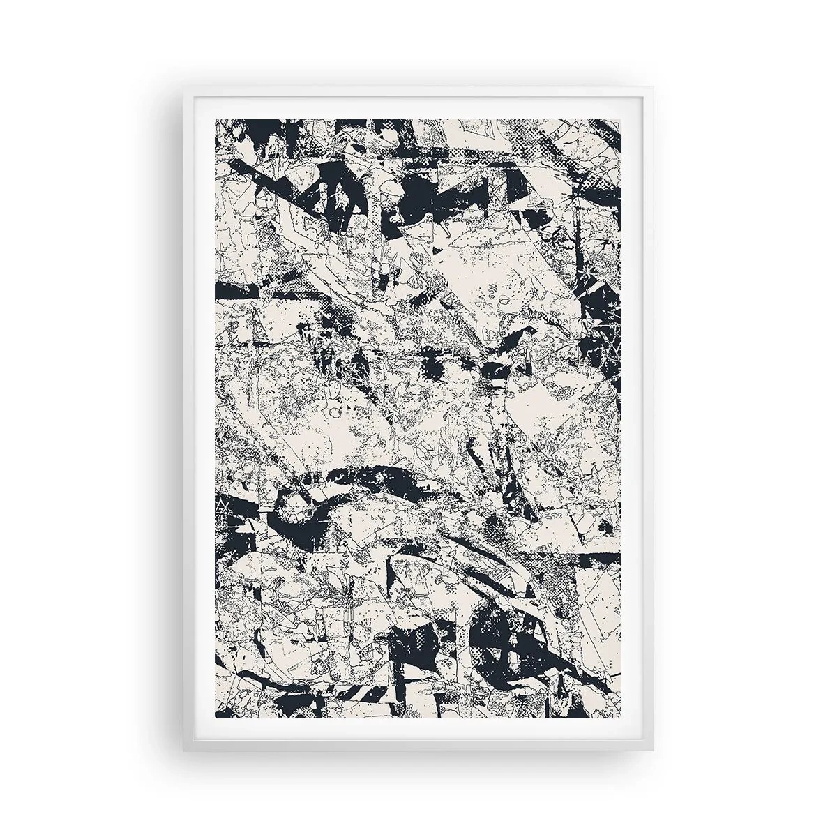 Affisch i vit ram - Motsatsernas interpenetration - 70x100 cm