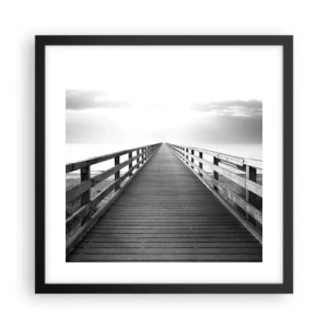 Affisch i svart ram - Ut i det oändliga... - 40x40 cm