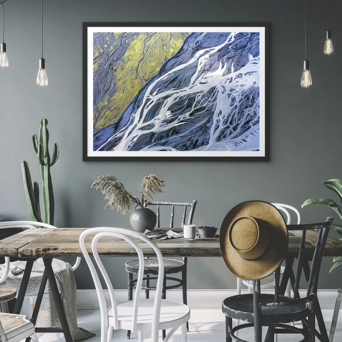 Affisch i svart ram - Naturens grottmålningar - 70x50 cm