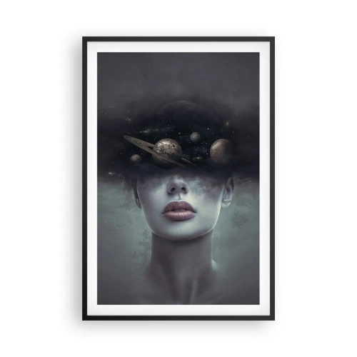 Affisch i svart ram - Och planeterna blir galna... - 61x91 cm