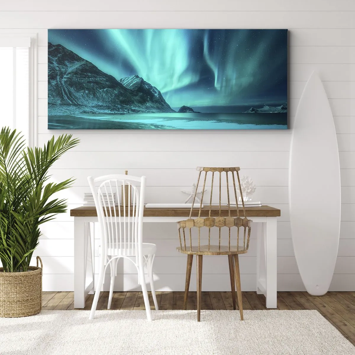 Canvastavla - Bild på duk - Nordens underverk - 140x50 cm
