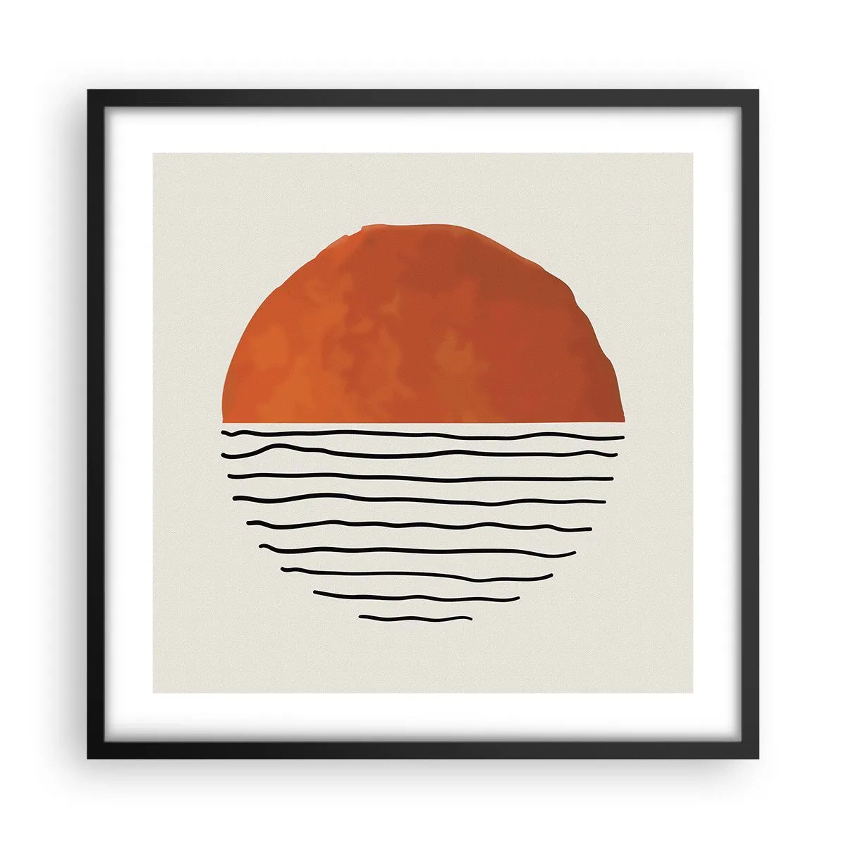 Affisch i svart ram - I japansk stämning - 50x50 cm