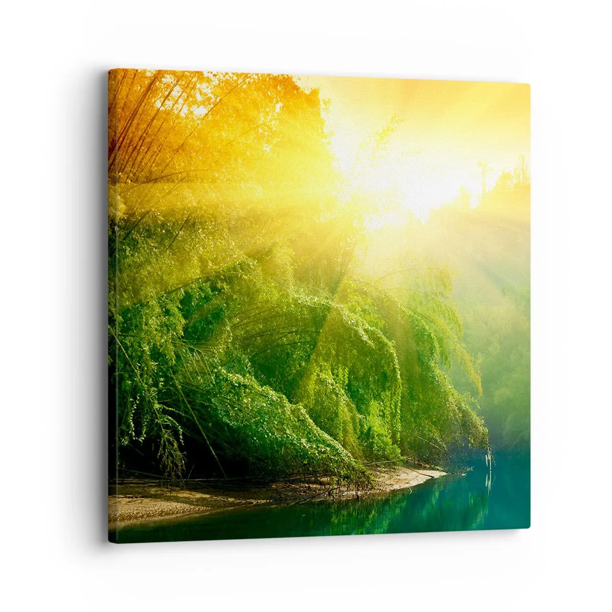 Canvastavla - Bild på duk - Sjunka i solen och skuggan - 30x30 cm