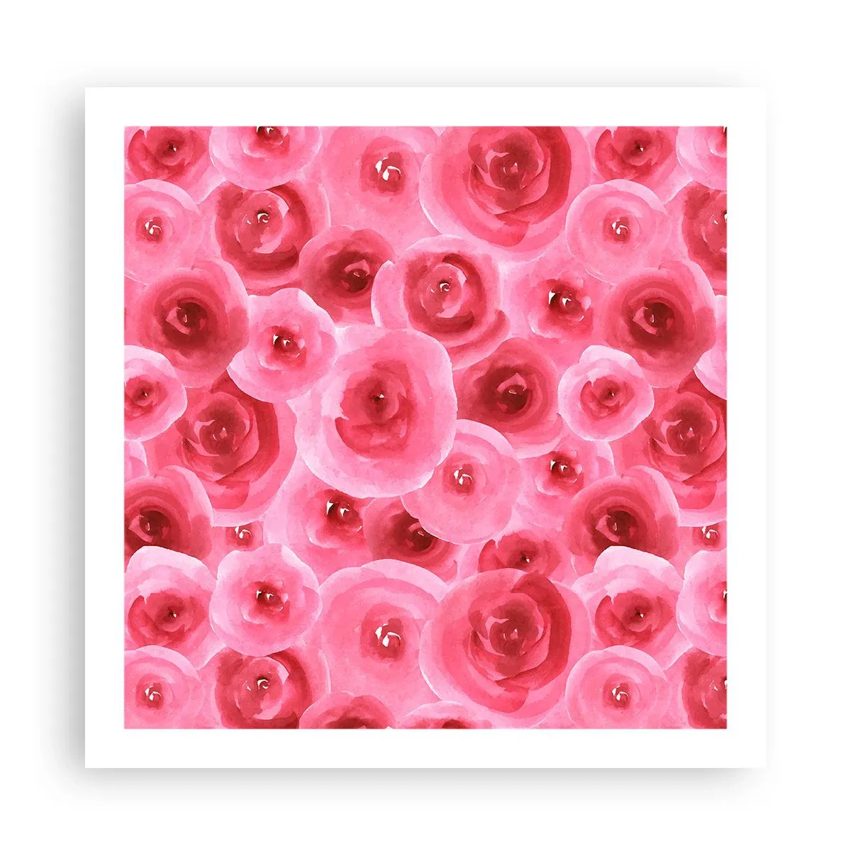 Affisch - Rosor upe och nere - 60x60 cm