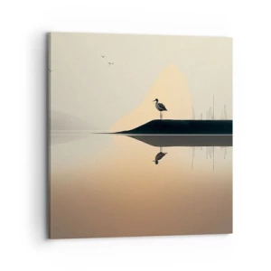 Canvastavla - Bild på duk - Herre på sjön - 70x70 cm