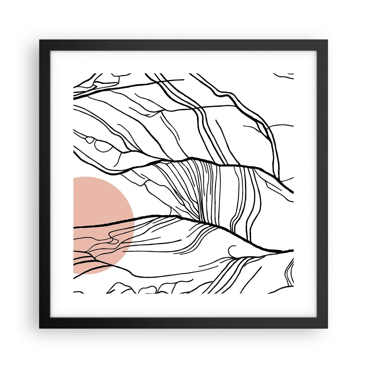 Affisch i svart ram - I grenarnas nät - 40x40 cm