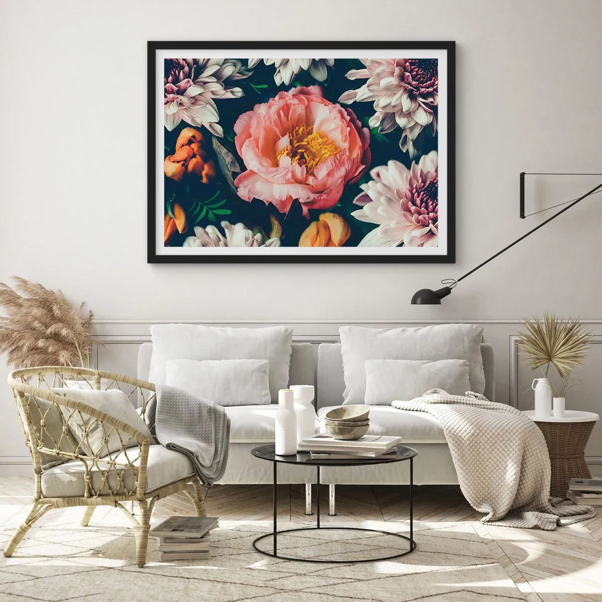 Affisch i svart ram - Med barockprakt - 70x50 cm