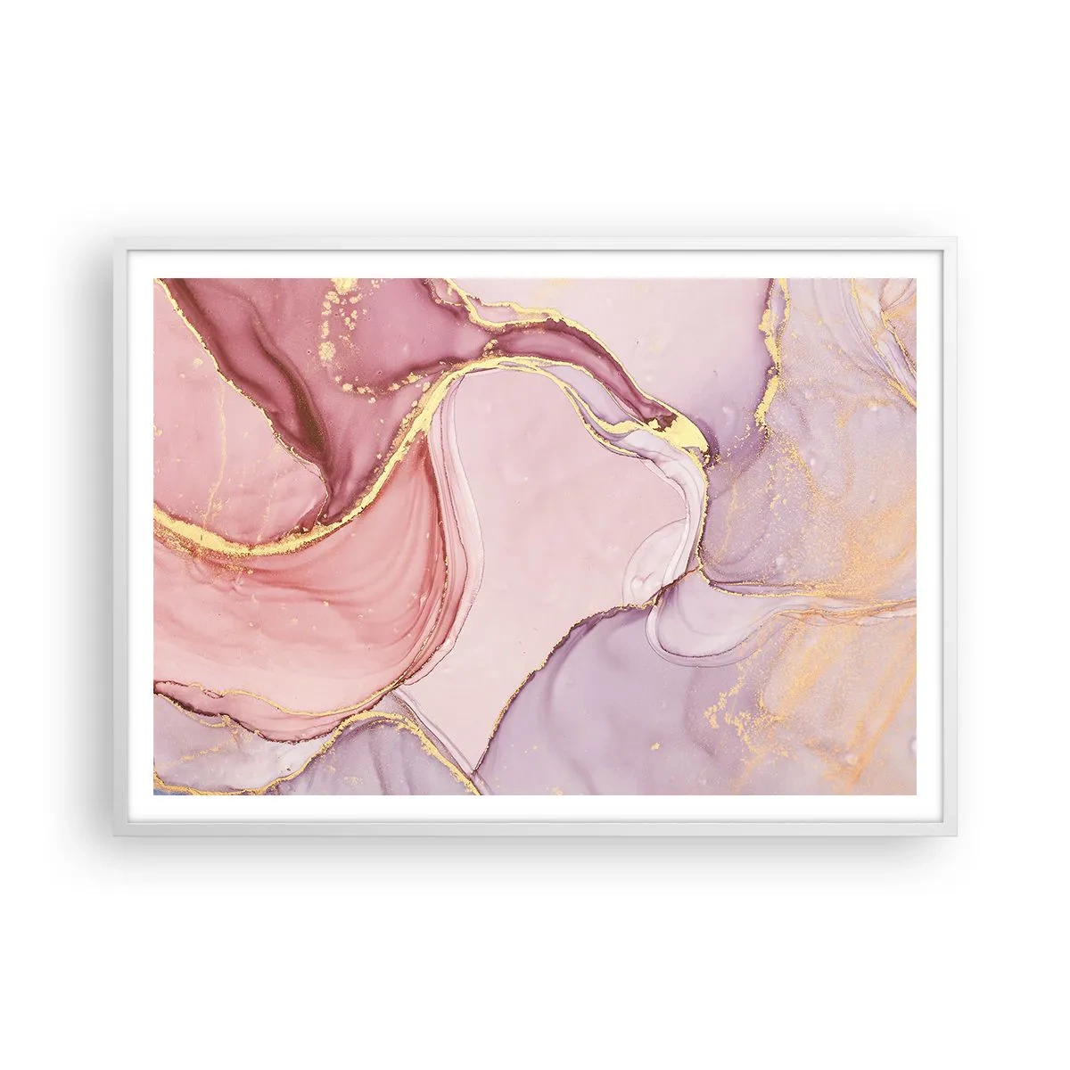 Affisch i vit ram - Färgernas smek - 100x70 cm