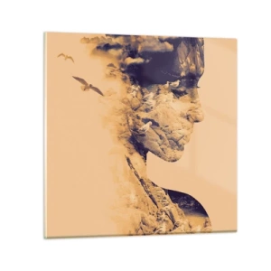 Glastavla - Bild på glas - Skön av naturen - 30x30 cm