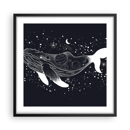 Affisch i svart ram - I universumets hav - 50x50 cm