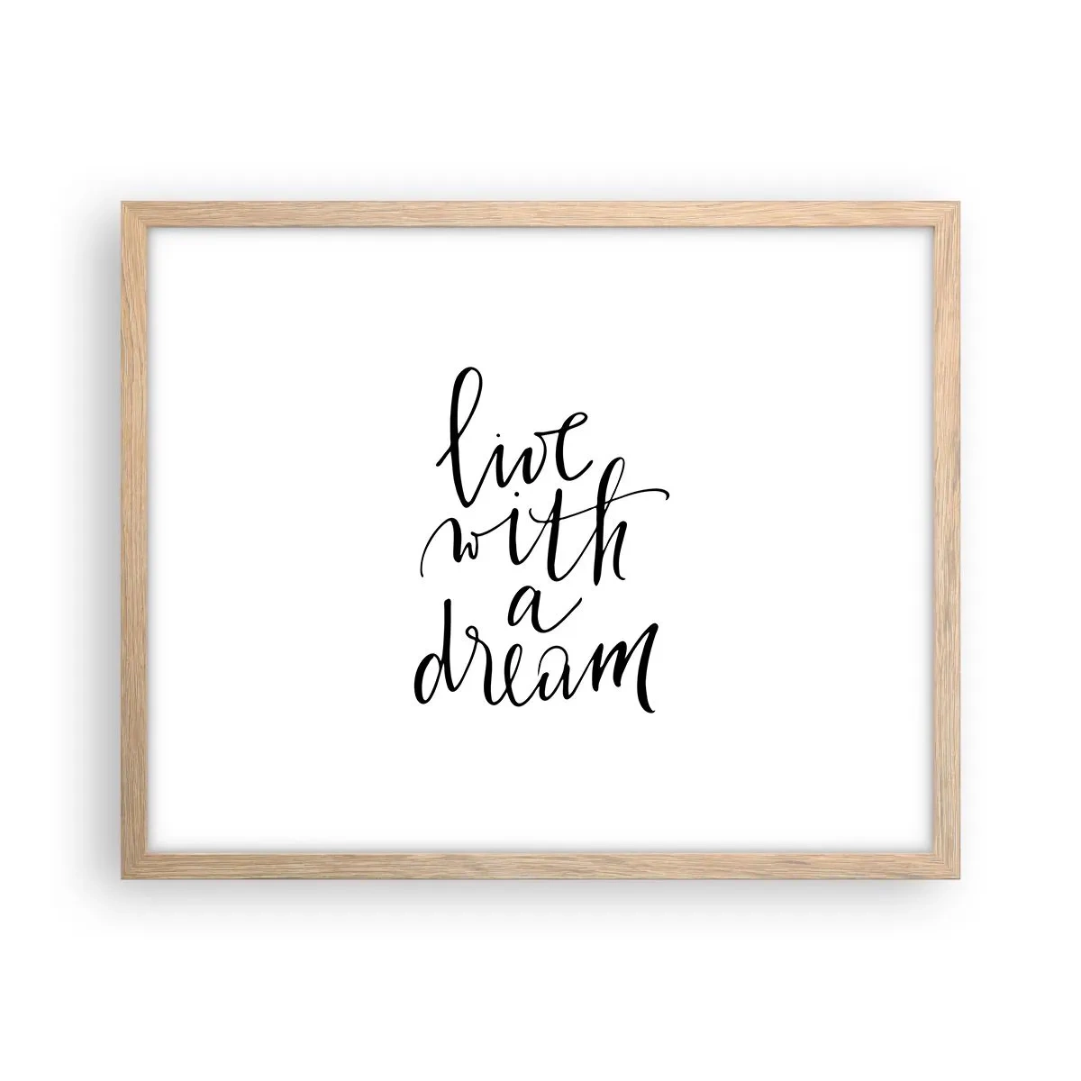 Affisch i ram av ljusek - Of course - 50x40 cm