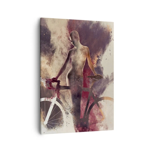 Canvastavla - Bild på duk - Cyklelsjäl i marmorform - 50x70 cm