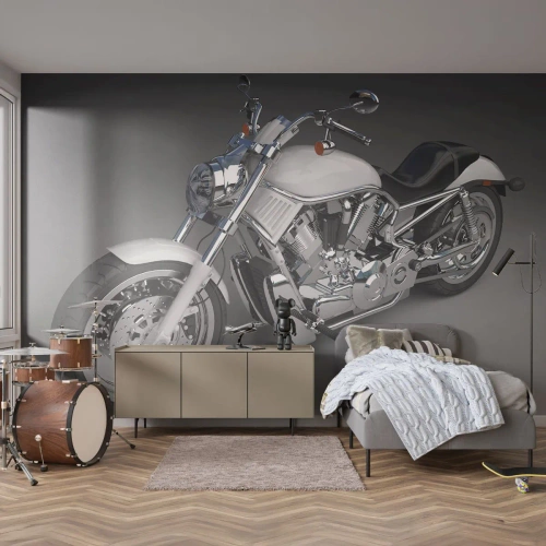 Fototapet på mått Premium Canvas - Man vill lägga sig knäna - Bil, Motorcykel, Resor