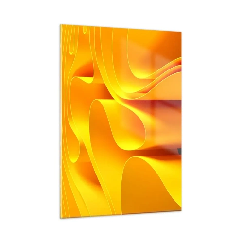Glastavla - Bild på glas - Som solens vågor - 50x70 cm