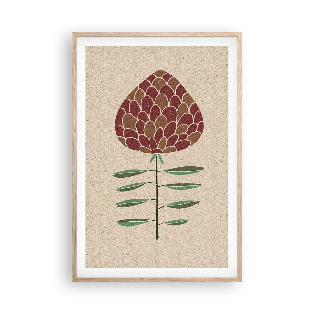 Affisch i ram av ljusek - Som en stor barrkotte - 61x91 cm