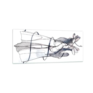 Glastavla - Bild på glas - Smekningens studie - 120x50 cm