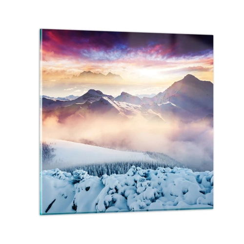 Glastavla - Bild på glas - Naturens styrka och renhet - 70x70 cm