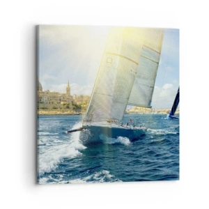 Canvastavla - Bild på duk - Dags att lämna staden - 70x70 cm