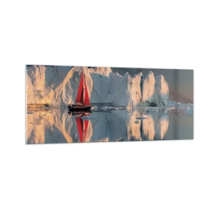 Glastavla - Bild på glas - I världens ände - 100x40 cm