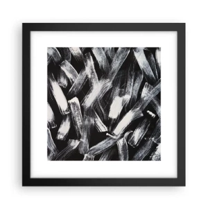 Affisch i svart ram - Abstraktion i industriell anda - 30x30 cm