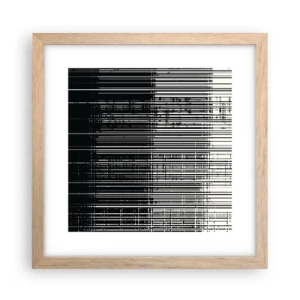 Affisch i ram av ljusek - Vågor och vibrationer - 30x30 cm