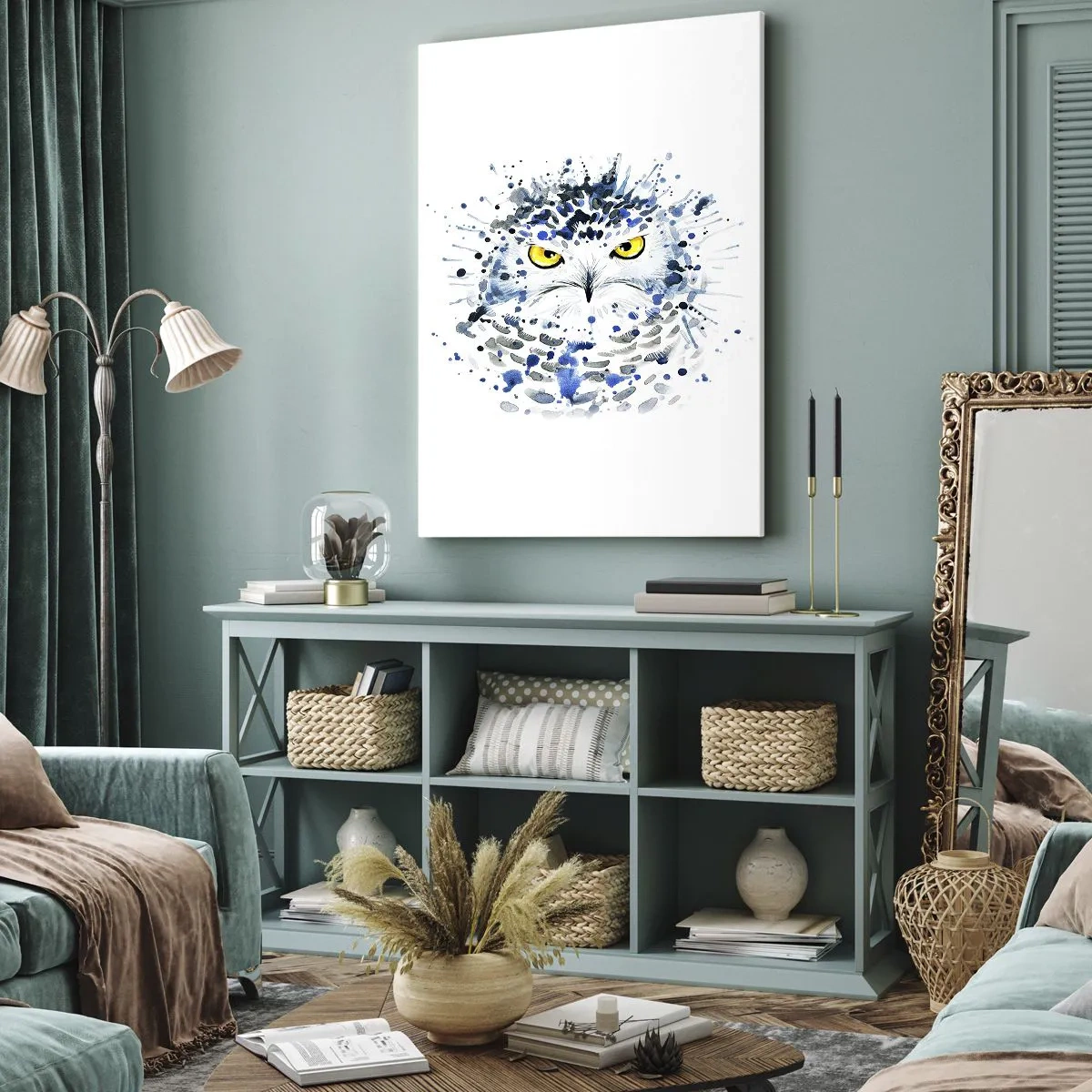 Canvastavla - Bild på duk - Rakt in i ögonen - 50x70 cm