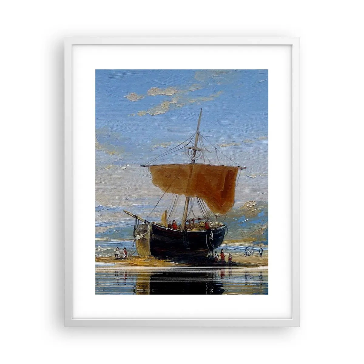 Affisch i vit ram - Vatten, jord, luft - 40x50 cm