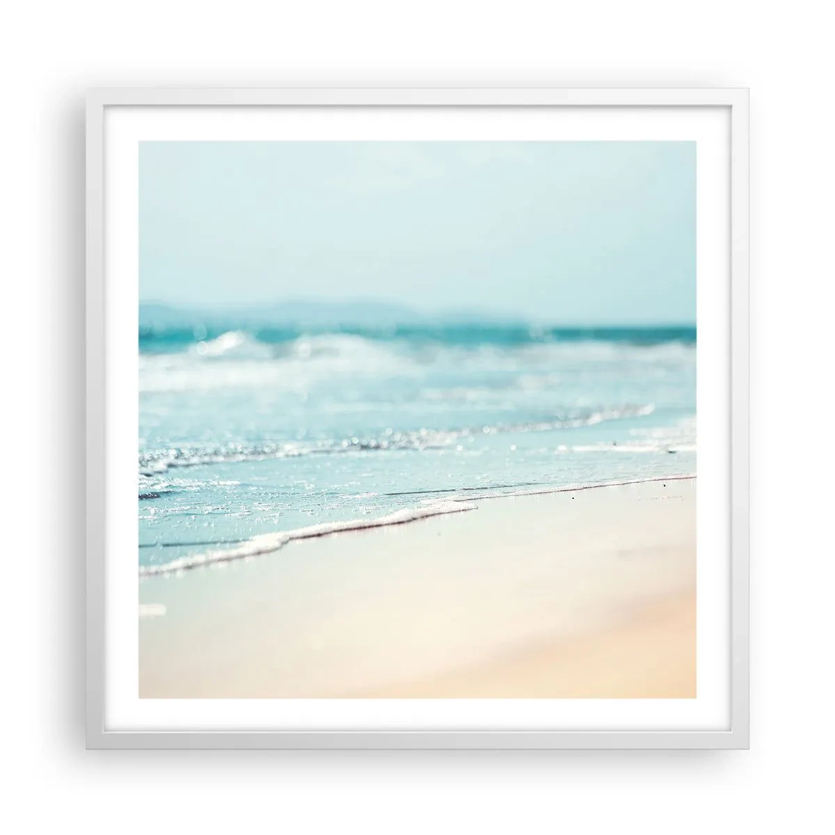 Affisch i vit ram - Värme och brus - 60x60 cm