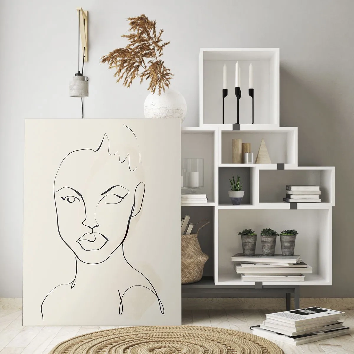 Glastavla - Bild på glas - Sensualitetens kontur - 50x70 cm