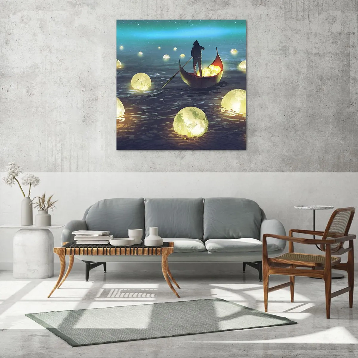 Glastavla - Bild på glas - Saker som filosoferna inte drömt om - 60x60 cm