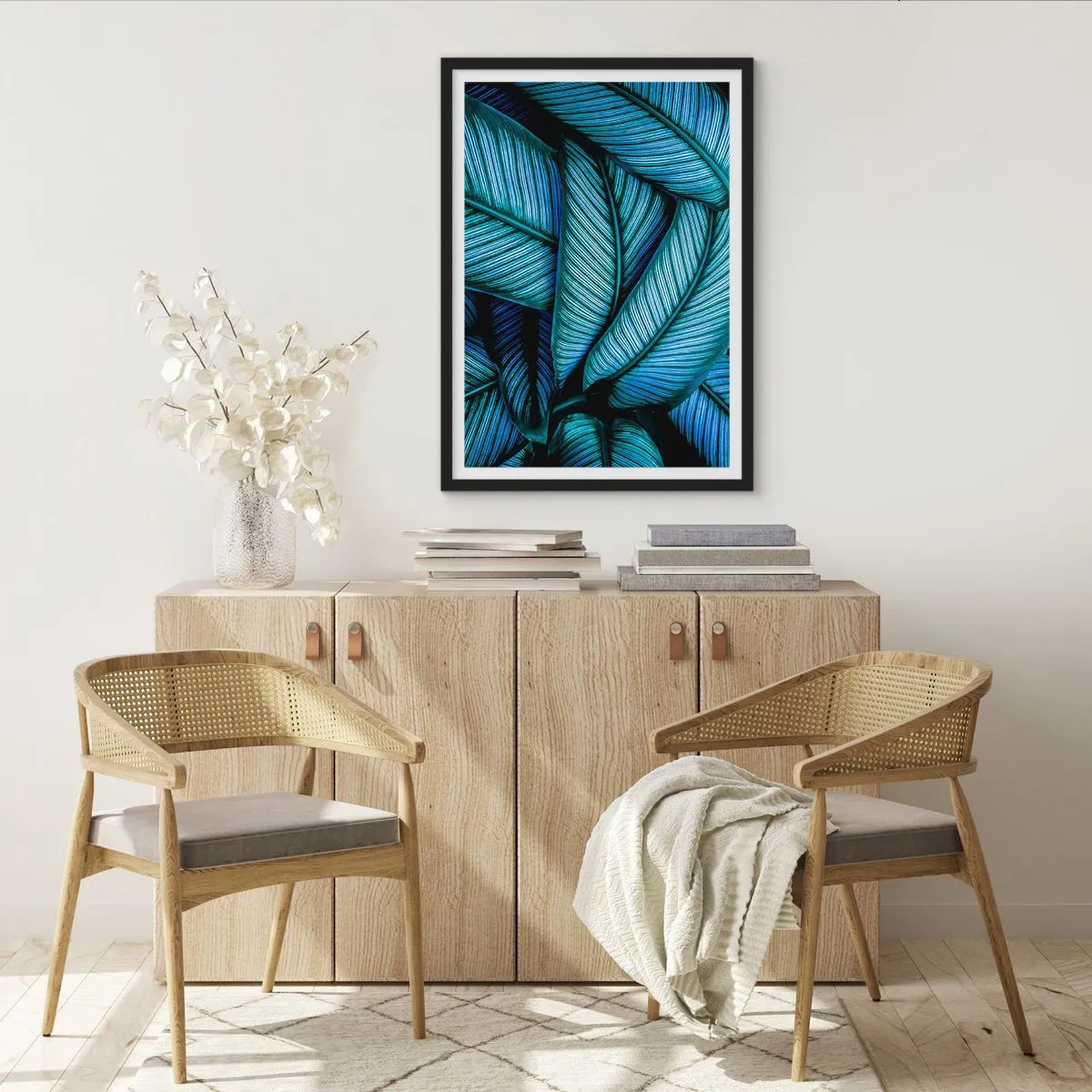 Affisch i svart ram - Livslinjer - 70x100 cm