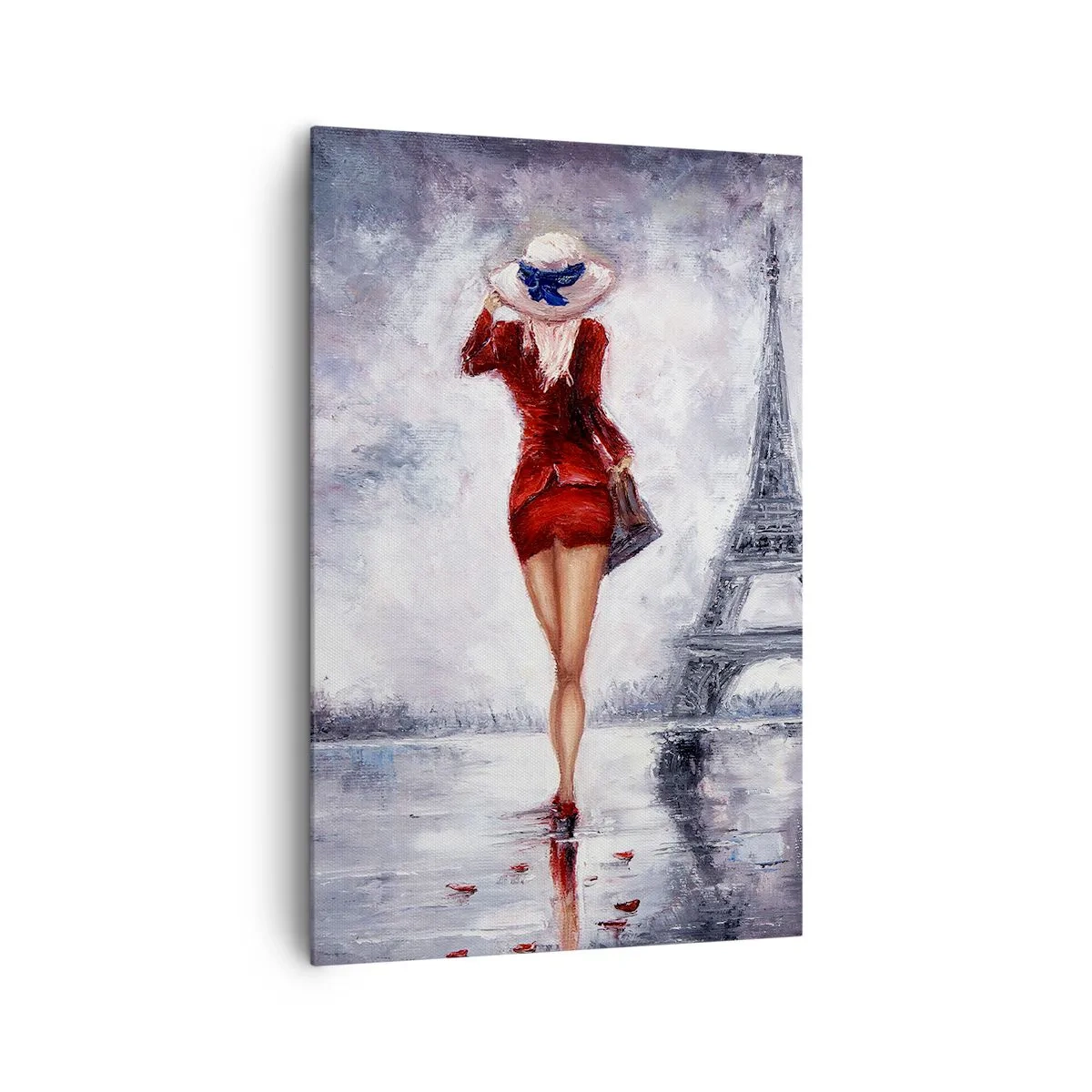 Canvastavla - Bild på duk - Symboler av Paris - 80x120 cm