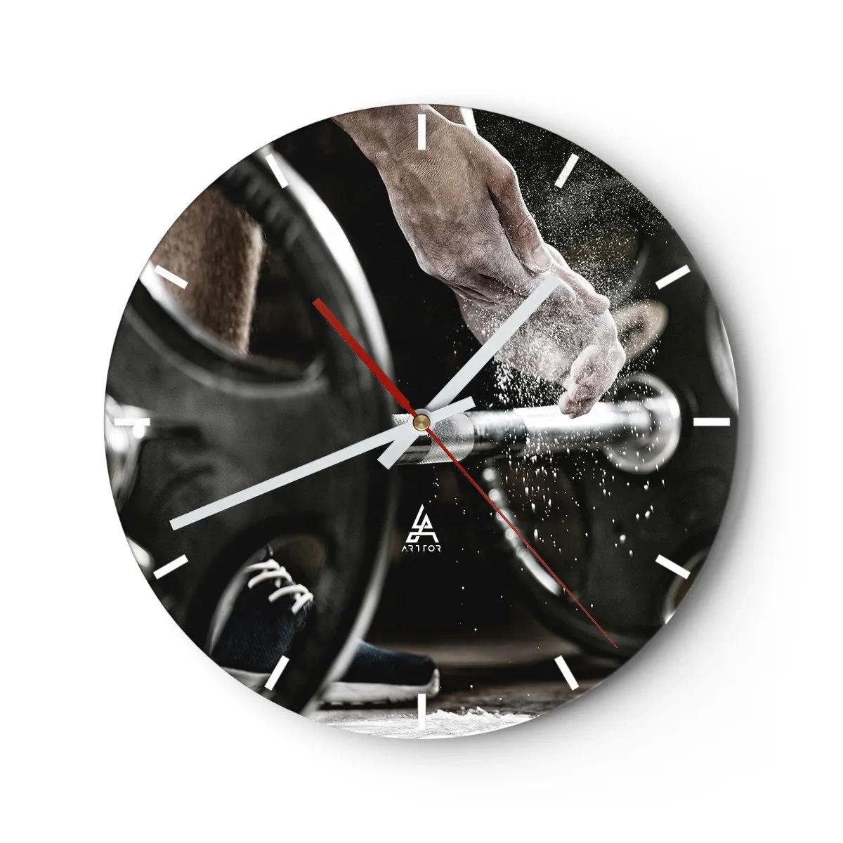 Väggklocka - Klocka på glas - Utmaningen accepterad! - 40x40 cm