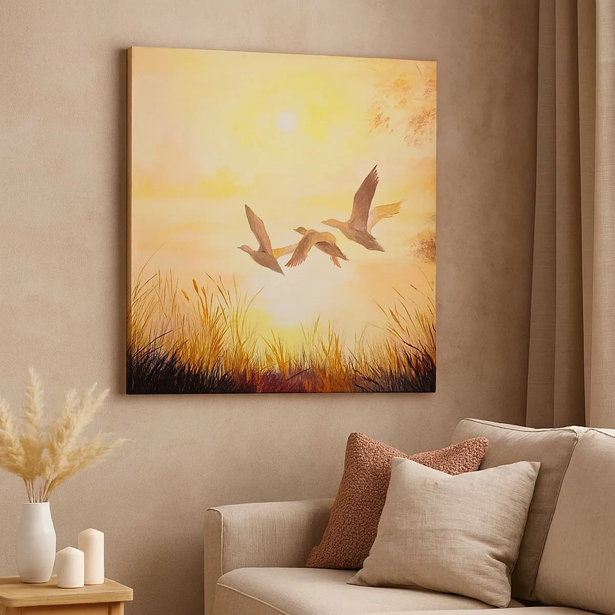 Canvastavla - Bild på duk - Början av en lång resa - 30x30 cm